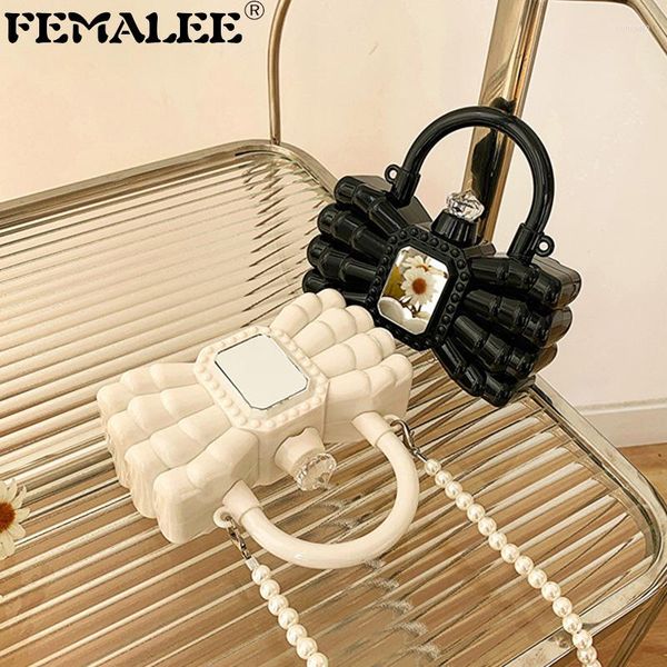 shoulder bags mirror decor tote pearl chain handbags european ladies acrylic bow hand clutch women's crossbody mini lipstick bag
shoulder bags mirror decor tote pearl chain handbags european ladies acrylic bow hand clutch women's crossbody mini lipstick bag