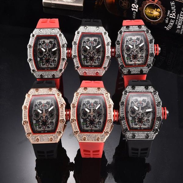 2020 new mens fashion sport watch shinning watches stainless steel diamond iced watch all dial work chronograph rubber strap r-mal342x, Slivery;brown
2020 new mens fashion sport watch shinning watches stainless steel diamond iced watch all dial work chronograph rubber strap r-mal342x, Slivery;brown