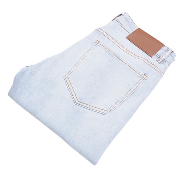 men's jeans spring summer thin denim slim fit european american high-end brand small straight pants jh6062-7, Blue
men's jeans spring summer thin denim slim fit european american high-end brand small straight pants jh6062-7, Blue