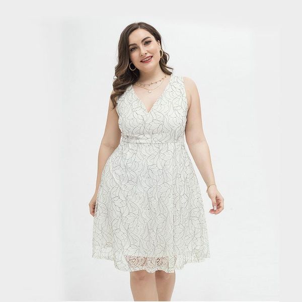 dresses plus size dresses elegant 2021 summer v neck loose casual lace pure white pattern waist repair sleeveless party a line sexy, Black
dresses plus size dresses elegant 2021 summer v neck loose casual lace pure white pattern waist repair sleeveless party a line sexy, Black