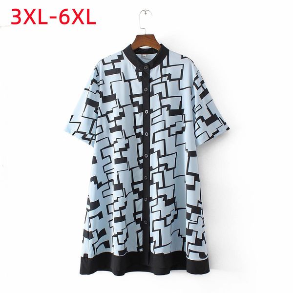 dresses new 2022 ladies summer plus size shirt dress for women large designer short sleeve loose print chiffon dress 3xl 4xl 5xl 6xl, Black 
dresses new 2022 ladies summer plus size shirt dress for women large designer short sleeve loose print chiffon dress 3xl 4xl 5xl 6xl, Black