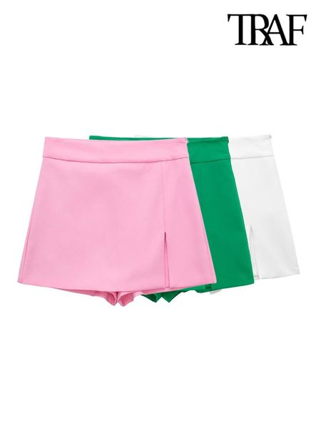 shorts traf women fashion with slit office wear shorts skirts vintage high waist side zipper female skort mujer, White;black
shorts traf women fashion with slit office wear shorts skirts vintage high waist side zipper female skort mujer, White;black
