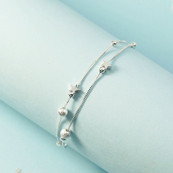 new double sand beads star bracelet female niche simple birthday gift valentine's day gift party party bracelet, White
new double sand beads star bracelet female niche simple birthday gift valentine's day gift party party bracelet, White