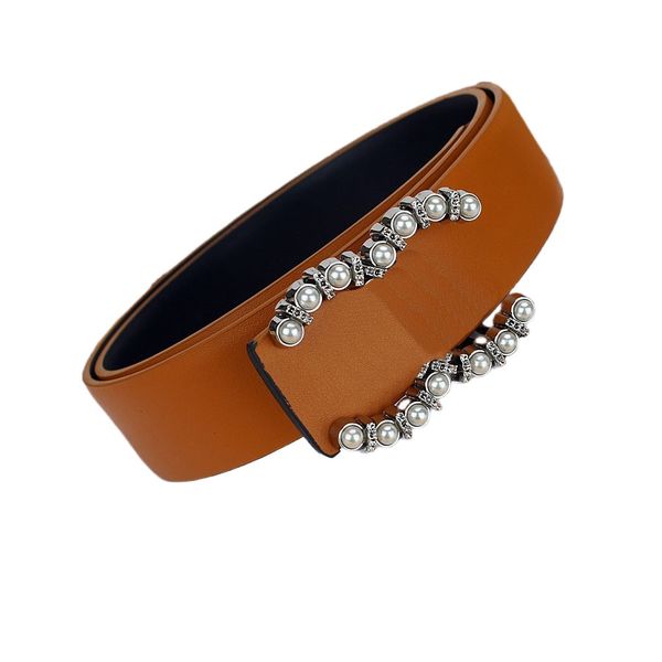 fashion classic letter buckle belt designer womens double-sided leather belts pearl embellishment business belt casual jeans dress waistband, Black;brown
fashion classic letter buckle belt designer womens double-sided leather belts pearl embellishment business belt casual jeans dress waistband, Black;brown