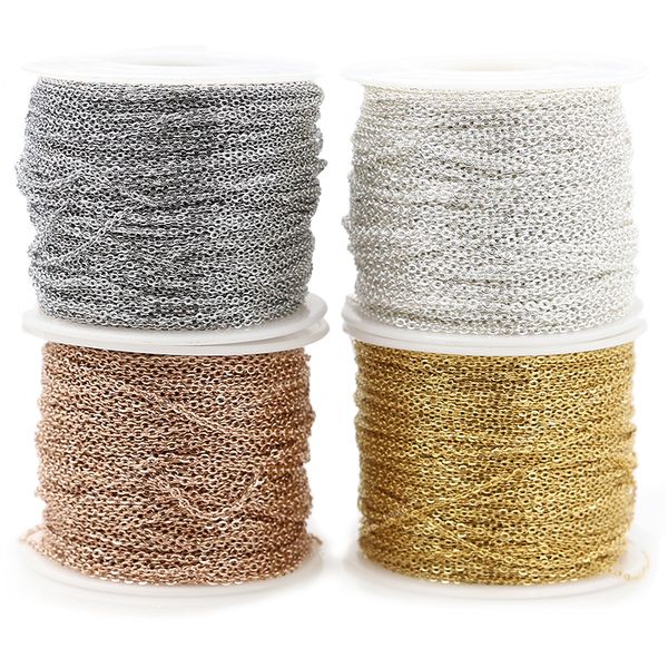 1-2mm width gold-plate stainless steel chains metal cable link chain for necklaces bracelets jewelry making supplies material jewelry making, Blue;slivery
1-2mm width gold-plate stainless steel chains metal cable link chain for necklaces bracelets jewelry making supplies material jewelry making, Blue;slivery