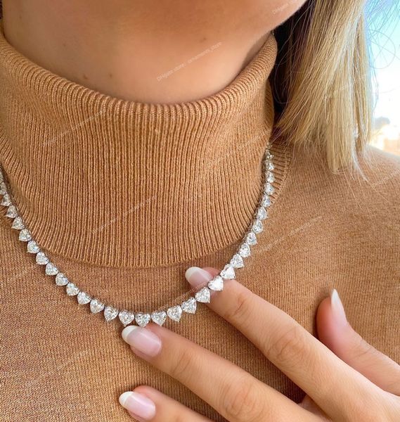 wholesale 5a heart shape cz iced out bling heart cz tennis necklace for women girlfriend valentine's gift fashion jewelry fashion jewel, Silver
wholesale 5a heart shape cz iced out bling heart cz tennis necklace for women girlfriend valentine's gift fashion jewelry fashion jewel, Silver