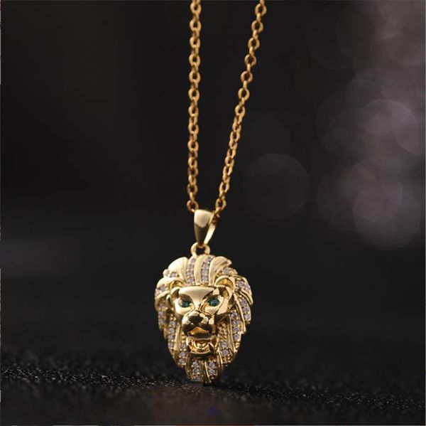 k gold micro inset zircon pendant necklace 2023 new summer european and american trend hip hop style punk animal necklace lion headneck acce, Silver
k gold micro inset zircon pendant necklace 2023 new summer european and american trend hip hop style punk animal necklace lion headneck acce, Silver