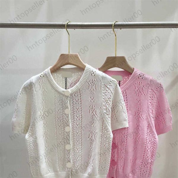 casual designer womens t-shirt clothes summer spring fashion luxury minimalist trend classic round neck hollowed out breasted knit cardigan, White
casual designer womens t-shirt clothes summer spring fashion luxury minimalist trend classic round neck hollowed out breasted knit cardigan, White