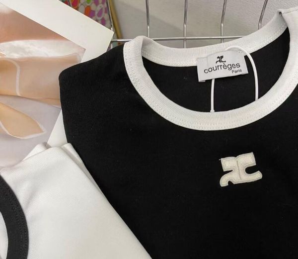 black white classic vintage designer t shirt summer short sleeve courreges women tshirt tee67
black white classic vintage designer t shirt summer short sleeve courreges women tshirt tee67