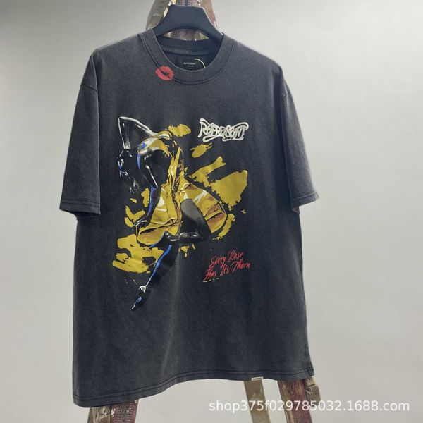 2023 fashion men's and women's t shirts uk high street brand representative laif red lip girl washed worn out print loose short sl, White
2023 fashion men's and women's t shirts uk high street brand representative laif red lip girl washed worn out print loose short sl, White