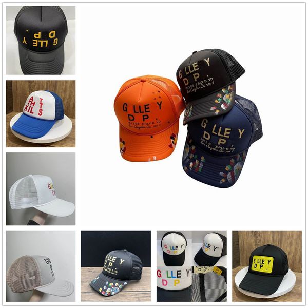 

2023 ball caps gp graffiti hat casual lettering galleryes curved dept brim baseball cap mens womens letters printing hats, Blue;gray