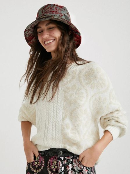 sweaters casablanca braided knit jumper, White;black