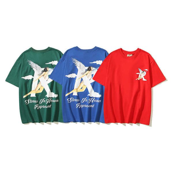 2023 fashion men's and women's t shirts uk high street brand representative spring/summer distressed letter wings loose teenage co, White
2023 fashion men's and women's t shirts uk high street brand representative spring/summer distressed letter wings loose teenage co, White