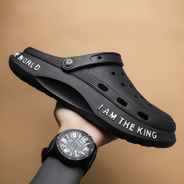 sandals men's summer eva breathable slippers thickened garden shoes outdoor men classics 230417, Black
sandals men's summer eva breathable slippers thickened garden shoes outdoor men classics 230417, Black
