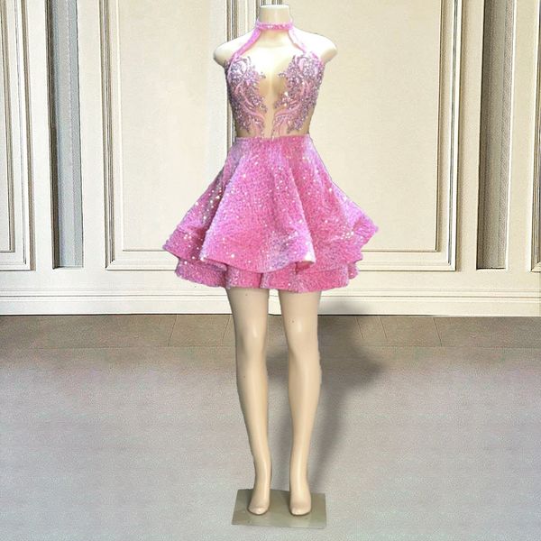 beaded diamond pink short prom dresses 2023 sparkly sequin girls women birthday cocktail gowns robe de soiree vestidos feast customed, Black
beaded diamond pink short prom dresses 2023 sparkly sequin girls women birthday cocktail gowns robe de soiree vestidos feast customed, Black