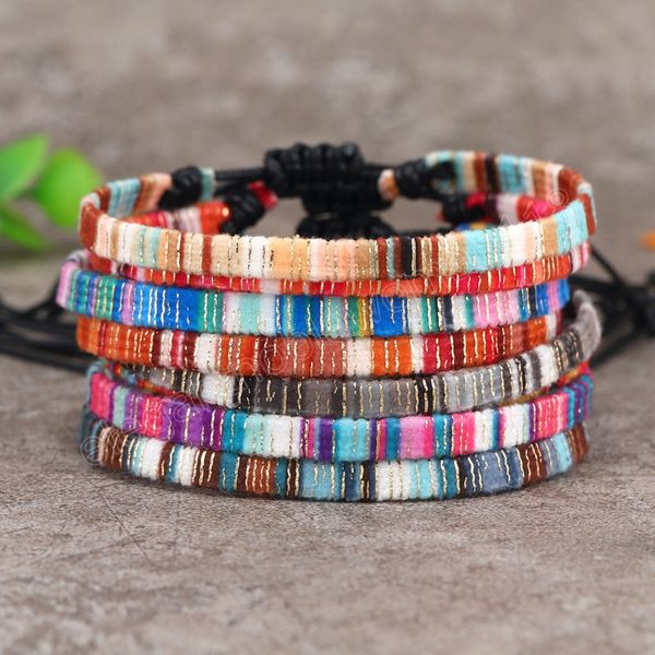 colorful ethnic bracelet women men handmade vintage weaved fabric bracelet for women jewelry pulseras mujer, Golden;silver
colorful ethnic bracelet women men handmade vintage weaved fabric bracelet for women jewelry pulseras mujer, Golden;silver