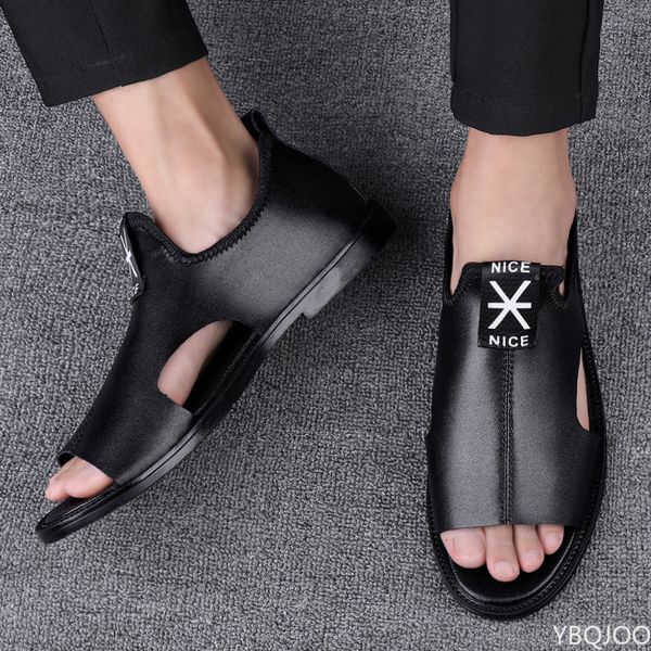 sandals brand summer men leisure beach shoes genuine leather fashion 's 230417, Black
sandals brand summer men leisure beach shoes genuine leather fashion 's 230417, Black