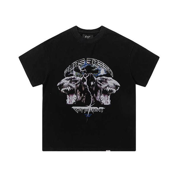 2023 fashion men's and women's t shirts uk high street brand rep washed old double headed dog bull terrier print loose teenage cou, White
2023 fashion men's and women's t shirts uk high street brand rep washed old double headed dog bull terrier print loose teenage cou, White
