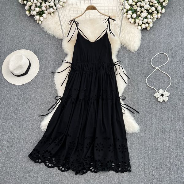 beach resort dress fashion v-neck loose strap dress elegant and elegant high waist sleeveless open back a-line dress, Black;gray
beach resort dress fashion v-neck loose strap dress elegant and elegant high waist sleeveless open back a-line dress, Black;gray