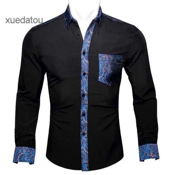black men's dress shirts barry.wang solid blue floral splicing men long sleeve casual soft for designer fit shirt bcy-0302 7 6g79, White;black
black men's dress shirts barry.wang solid blue floral splicing men long sleeve casual soft for designer fit shirt bcy-0302 7 6g79, White;black