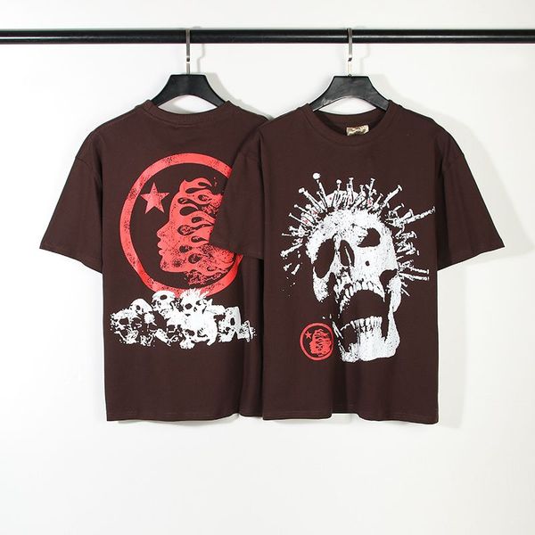 mens t women nail skull head europe and america high street short-sleeved t-shirt, White;black
mens t women nail skull head europe and america high street short-sleeved t-shirt, White;black