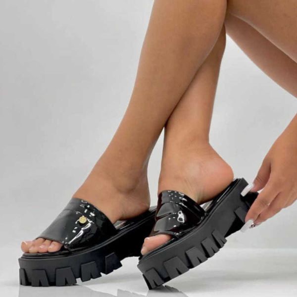 slippers patent leather slippers women 2023 new thick bottom casual walking flip flops luxury design nonslip half drag sandalias j230417, Black
slippers patent leather slippers women 2023 new thick bottom casual walking flip flops luxury design nonslip half drag sandalias j230417, Black