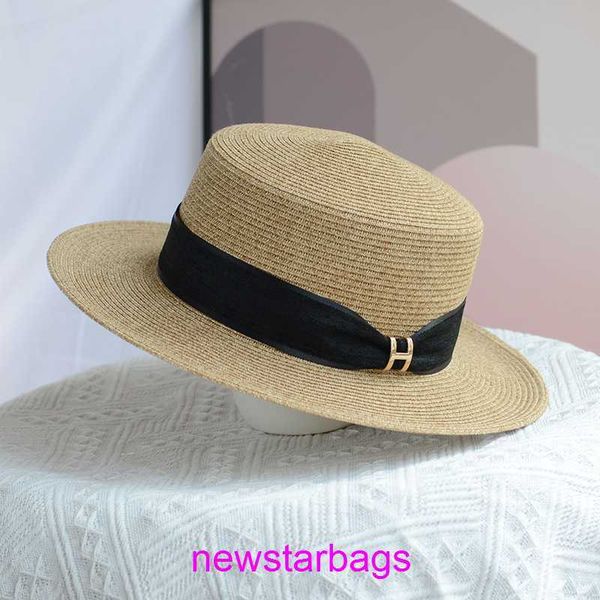 original edition designer herms hat for sale flat brimmed straw hat women's summer sun versatile fashion flat men's beach, Blue;gray
original edition designer herms hat for sale flat brimmed straw hat women's summer sun versatile fashion flat men's beach, Blue;gray