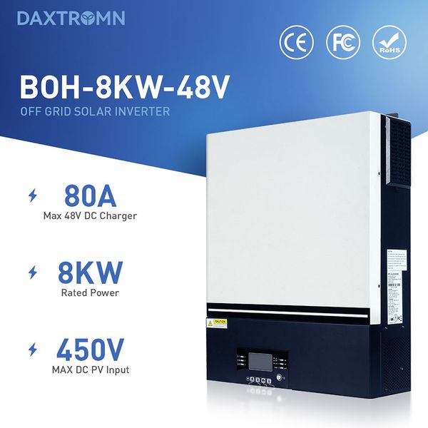 daxtromn 8000w 8kva solar inverter mppt off grid inverter 48v dc 80a solar charge controller built-in parallel kit wifi
daxtromn 8000w 8kva solar inverter mppt off grid inverter 48v dc 80a solar charge controller built-in parallel kit wifi