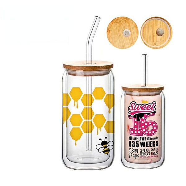 16oz double wall glass mugs sublimation blanks pre-drilled snow globe tumbler mason jar mug with bamboo lid straw
16oz double wall glass mugs sublimation blanks pre-drilled snow globe tumbler mason jar mug with bamboo lid straw