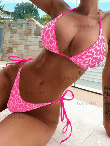 women's swimwear 2023 women triangle wrapped leopard swimsuit 2-piece lace-up bikini set ladies halter swimwear pushup brazilian biquin, White;black
women's swimwear 2023 women triangle wrapped leopard swimsuit 2-piece lace-up bikini set ladies halter swimwear pushup brazilian biquin, White;black