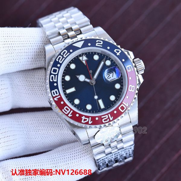 mechanical watches gmt ii marster designer watch jubilee band pepsi red and blue bezel 40mm black dial luxury men's wristwatches 126710, Slivery;brown
mechanical watches gmt ii marster designer watch jubilee band pepsi red and blue bezel 40mm black dial luxury men's wristwatches 126710, Slivery;brown