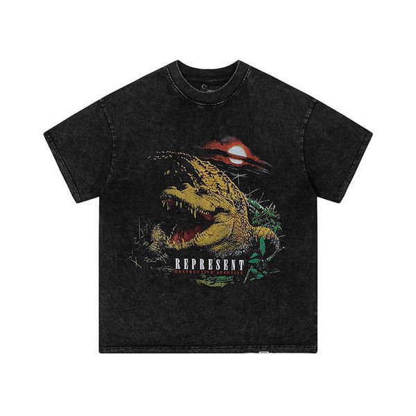 2023 fashion men's and women's t shirts uk high street brand representative washable old crocodile sunset print loose teenage coup, White
2023 fashion men's and women's t shirts uk high street brand representative washable old crocodile sunset print loose teenage coup, White