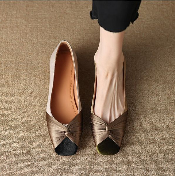 british style mixcolor satin silk low heel single shoes women fashion slip on lazy shoes fashion loafers, Black
british style mixcolor satin silk low heel single shoes women fashion slip on lazy shoes fashion loafers, Black