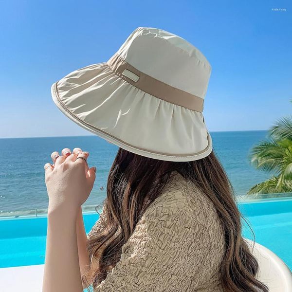 wide brim hats women fisherman hat thin foldable bucket splicing color summer fashion accessories, Blue;gray
wide brim hats women fisherman hat thin foldable bucket splicing color summer fashion accessories, Blue;gray