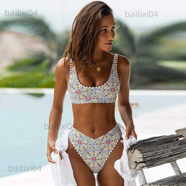 women's swimwear printed bikini high waist swimsuit women 2023 swimwear female two pieces bikini set bather bathing suits summer beach, White;black
women's swimwear printed bikini high waist swimsuit women 2023 swimwear female two pieces bikini set bather bathing suits summer beach, White;black