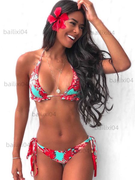 women's swimwear print bikini women 2023 swimwear halter push up swimsuit bandage bikini set brazilian bathing suit beach wear swimming, White;black
women's swimwear print bikini women 2023 swimwear halter push up swimsuit bandage bikini set brazilian bathing suit beach wear swimming, White;black
