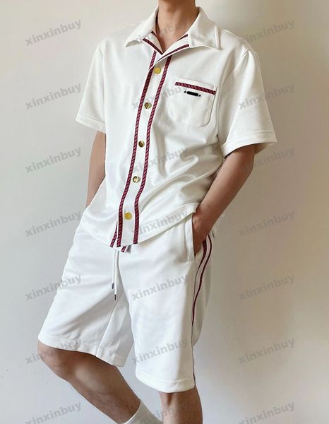 xinxinbuy men designer tee t shirt 23ss paris red stripe letter embroidery short sleeve cotton women black white blue gray xs-2xl, Black;brown
xinxinbuy men designer tee t shirt 23ss paris red stripe letter embroidery short sleeve cotton women black white blue gray xs-2xl, Black;brown
