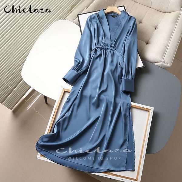 dresses chiclaza 2022 spring autumn women elegant party dress female vneck long sleeve solid midi dresses ladies, Black;gray
dresses chiclaza 2022 spring autumn women elegant party dress female vneck long sleeve solid midi dresses ladies, Black;gray