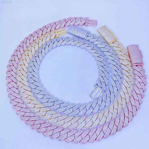 10k 14k 16k hip hop iced out 20mm 3 rows moissanite diamond miami cuban link chain necklace, Silver
10k 14k 16k hip hop iced out 20mm 3 rows moissanite diamond miami cuban link chain necklace, Silver
