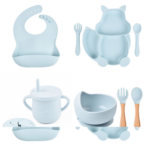 cups dishes utensils 4/6/8pcs baby soft silicone suction cup bowl dinner plate cup bib spoon fork set anti-slip cutlery for kids feeding din
cups dishes utensils 4/6/8pcs baby soft silicone suction cup bowl dinner plate cup bib spoon fork set anti-slip cutlery for kids feeding din