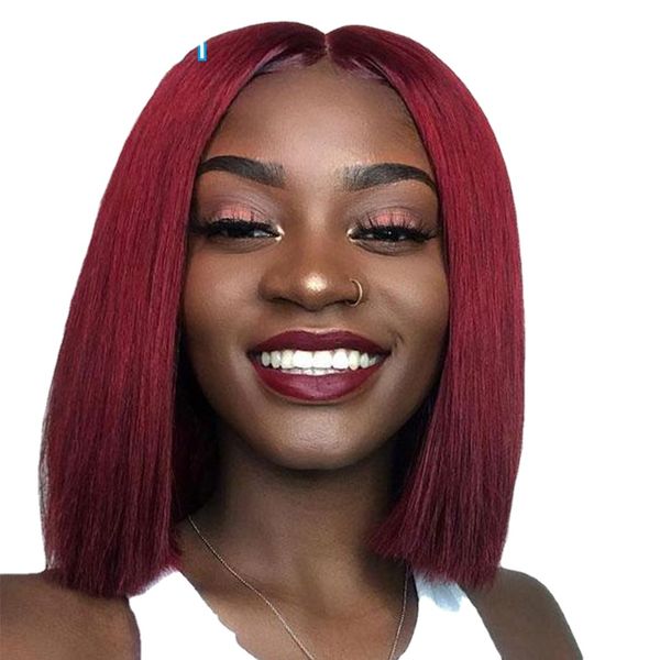 99j red straight bob wig t part lace front human hair wigs for women brazilian remy hair glueless transparent lace wig, Black;brown
99j red straight bob wig t part lace front human hair wigs for women brazilian remy hair glueless transparent lace wig, Black;brown