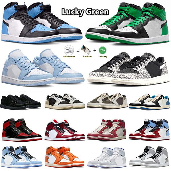 jumpman 1 1s basketball shoes lucky green reverse mocha black phantom olive ice blue alluminum unc toe university blue sneakers for men wome 
jumpman 1 1s basketball shoes lucky green reverse mocha black phantom olive ice blue alluminum unc toe university blue sneakers for men wome