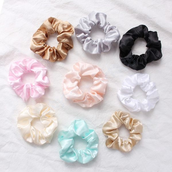 woman elegant silk elastics hair ring solid color simple scrunchies hair ties ladies ponytail holder hair accessories, Slivery;white
woman elegant silk elastics hair ring solid color simple scrunchies hair ties ladies ponytail holder hair accessories, Slivery;white