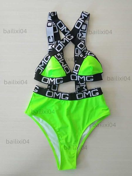 women's swimwear 2022 neon women swimsuit push up bikini swimwear high waist bathing suit omg letter print one piece monokini beachwear, White;black
women's swimwear 2022 neon women swimsuit push up bikini swimwear high waist bathing suit omg letter print one piece monokini beachwear, White;black