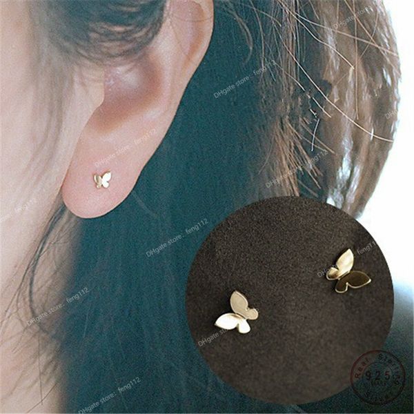 925 sterling silver plating 14k gold simple shiny glossy butterfly earrings women korean sweet student jewelry accessories earringsstud earr, Golden;silver
925 sterling silver plating 14k gold simple shiny glossy butterfly earrings women korean sweet student jewelry accessories earringsstud earr, Golden;silver