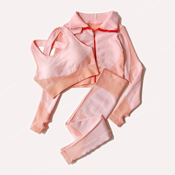 2/3pcs women yoga suit seamless knitted yoga pants leggings clothing zipper long sleeve crop fitness wear sportswear gym set yogawomen', White;red
2/3pcs women yoga suit seamless knitted yoga pants leggings clothing zipper long sleeve crop fitness wear sportswear gym set yogawomen', White;red