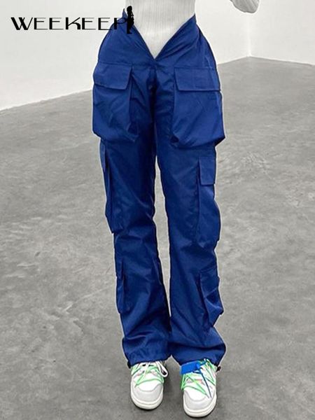 capris weekeep vintage y2k cargo pants women elastic high waist big pockets baggy casual capris aesthetic 2021 autumn jogger sweatpants, Black;white
capris weekeep vintage y2k cargo pants women elastic high waist big pockets baggy casual capris aesthetic 2021 autumn jogger sweatpants, Black;white