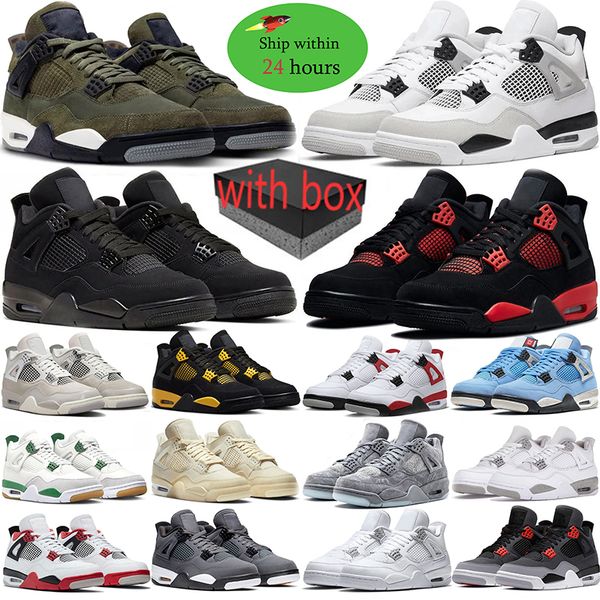 With box jumpman 4 4s basketball shoes Olive Brown Military Pure Money Pine Green men Red Thunder Sail Black Cat White Oreo Infrared women mens sneakers
With box jumpman 4 4s basketball shoes Olive Brown Military Pure Money Pine Green men Red Thunder Sail Black Cat White Oreo Infrared women mens sneakers