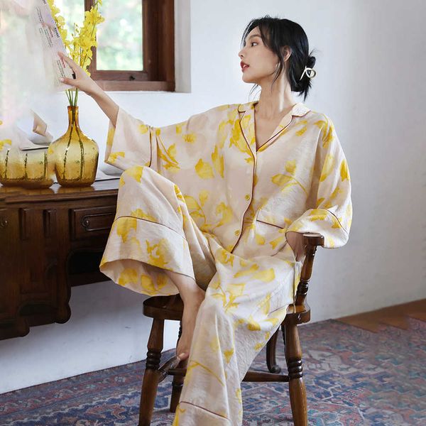 women's sleep lounge 2023 spring new floral printed pajamas set loungewear sleepwear pijamas women long sleeve wide leg pyjama set woma
women's sleep lounge 2023 spring new floral printed pajamas set loungewear sleepwear pijamas women long sleeve wide leg pyjama set woma
