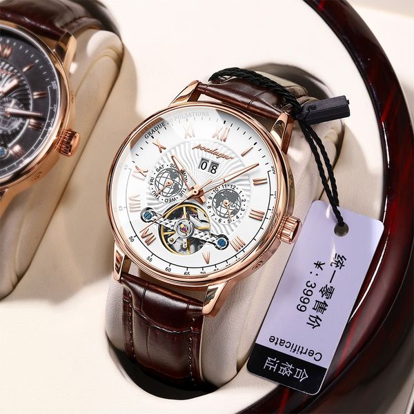 luxury belt style men's watch quartz fully automatic mechanical movement watch date month hollow flywheel 50mm waterproof glow in the n, Slivery;brown
luxury belt style men's watch quartz fully automatic mechanical movement watch date month hollow flywheel 50mm waterproof glow in the n, Slivery;brown